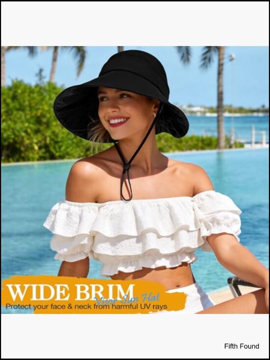 Women\'s Packable Sun Hat UPF 50+ Wide Brim Adjustable Travel Beach